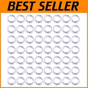 7 Ft/ 2 M 3-Speed Modes LED Battery String Lights Cool White - Picture 1 of 8