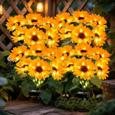 Solar Sunflower Lights Garden Decor Birthday Gift for Mom Women Grandma - Image 1 of 4