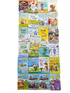 Lot of 25 BOY Pre-Level 1 Learn to Read Early Reader Books Trucks Dinosaurs - Picture 1 of 14