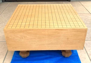 Vintage Japanese Goban IGO Game Wooden Go Board Only 17.7×16.5×10.8in W/Cover FS - Picture 1 of 16