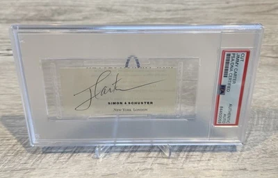 Jimmy Carter US President Autographed Signed Index Cut PSA Slabbed COA - Image 1 of 4