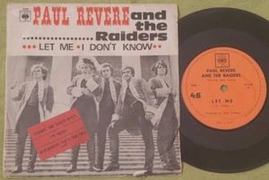 PAUL REVERE & THE RAIDERS - Let Me RARE ISRAEL 7" HEBREW PS - Picture 1 of 2