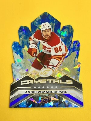 2021-22 Upper Deck ICE Andrew Mangiapane Hockey Die Cut Ice Crystals Flames - Image 1 of 2