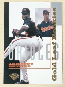 1995 Leaf Gold Leaf Rookies Armando Benitez #4 Baltimore Orioles Rookie Card