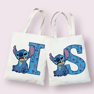 Disney Stitch Einkaufstasche Jute Tasche Wunschbuchstabe 34x40cm Neu Top - Bild 1 von 1