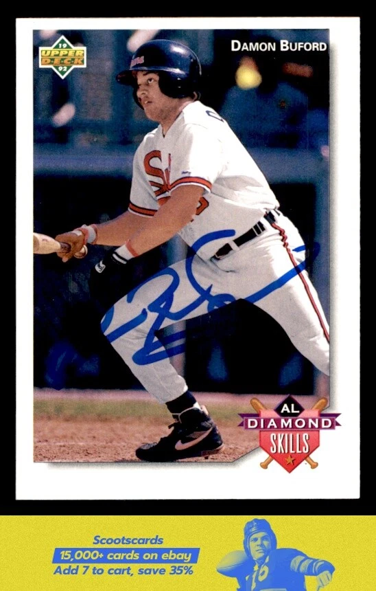 1992 Upper Deck Minor League Damon Buford #51 Suns IP/In Person Autograph/Auto - Image 1 of 2