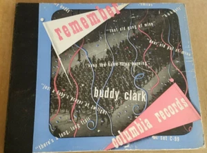 78RPM Columbia C-99 4 disc SET, Buddy Clark - Remember, well kept E- - Picture 1 of 12