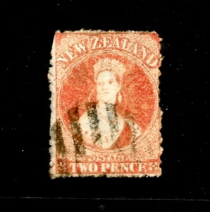 NEW ZEALAND 1862, QV FULL FACE, 2D ORANGE, SG #133,  FU - Picture 1 of 2