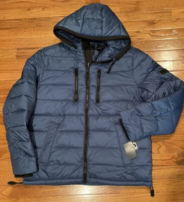 Lucky Brand Men's Nylon Hooded Quilted Puffer Jacket YLHK244 Large NWT $159 - Image 1 of 2