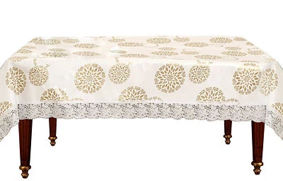 PVC 4 Seater Center Table Cover White US - Image 1 of 2