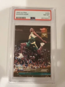 1992-93 Fleer Ultra Dunk Rank #5 Shawn Kemp #205 Seattle SuperSonics PSA 8 - Picture 1 of 2