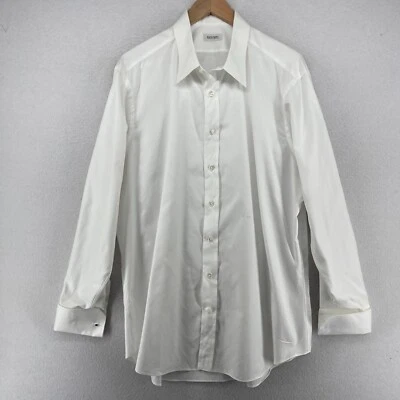 ASCOT CHANG Shirt Mens 17.5/34 THOMAS MASON Button Up French Cuff Monogram White - Image 1 of 4