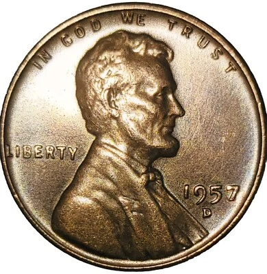 1957 D Lincoln Wheat Cent D/D - Image 1 of 4