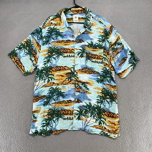 Territory Ahead Camp Shirt Mens XL Hawaiian Beach Palm Trees Tropical Resort - Picture 1 of 14