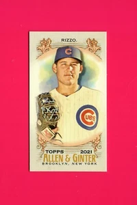 2021 Topps Allen & Ginter Mini Exclusive RIP EXT #354 Anthony Rizzo - Picture 1 of 2