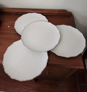 Pfaltzgraff Chateau Geprägtes Design Creme 4er Set Speiseteller 11" - Bild 1 von 12