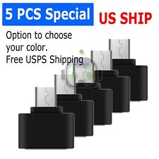 5 Pack USB-A Female To USB-C Male Adapter OTG USB 3.0 3.1 Compatible Converter 