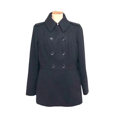 Cappotto MICHAEL Michael Kors Peacoat Pea taglia Large misto lana nero