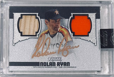 2019 TOPPS DYNASTY SILVER NOLAN RYAN AUTO ASTROS DUAL RELIC AUTOGRAPH 4/5