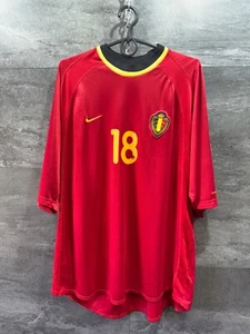 2000-02 Nike Belgium Home Football Soccer Jersey Shirt #18 Men’s Size XL - Picture 1 of 19