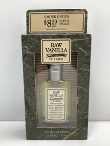 New Vintage RAW VANILLA By Coty Eau De Cologne Spray For Men .75oz/22.1ml NOS - Picture 1 of 4