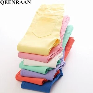Pencil Pants Elastic Solid Color Legging Casual Fashion Plain Wear For Kid Girl - Picture 1 of 21