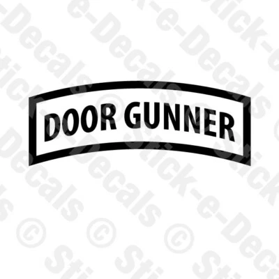 STICK-E-DECALS DOOR GUNNER Decal United States Marines Army Air Force Tab Truck Rear Window
