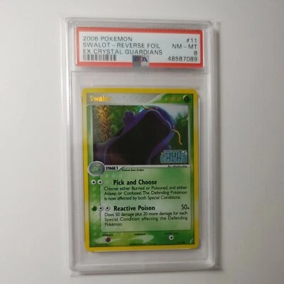 Swalot 11/100 PSA 8 Rare EX Crystal Guardians 2006 Graded Pokémon Card NM-MT - Image 1 of 2