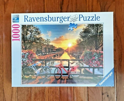 Quebra-cabeça Ravensburger Bicycles in Amsterdam 1000 peças novo/selado - Imagem 1 de 4