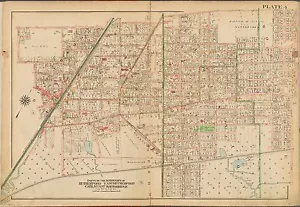 1913 EAST RUTHERFORD CARLSTADT WOODRIDGE BERGEN COUNTY NEW JERSEY ATLAS MAP - Picture 1 of 3
