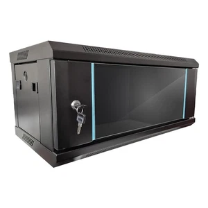 Assembled Wall Mount Data /server Cabinet | 4U inc 5 Way 19" PDU & Metal Shelf - Afbeelding 1 van 4