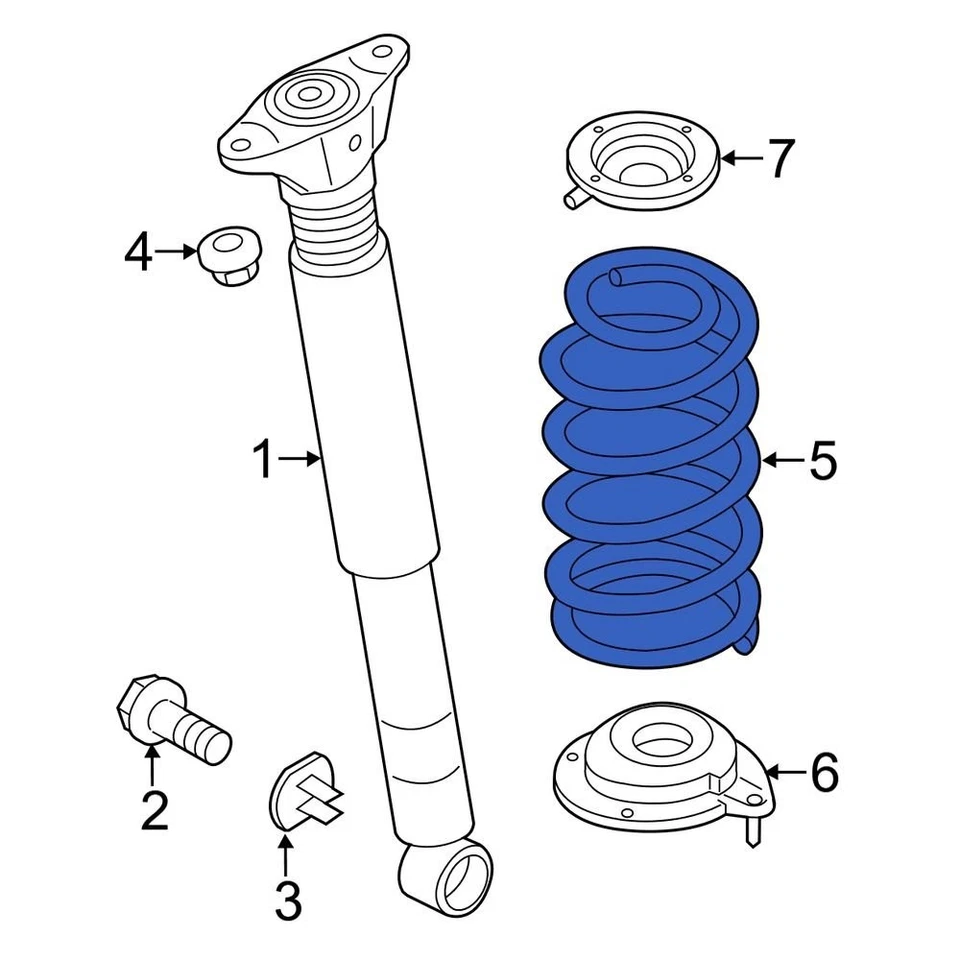 For Mazda 6 2014-2016 Mazda GHP928011 Rear Coil Spring Foto 1 de 1