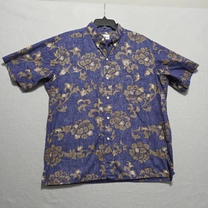 Reyn Spooner Hemd Herren Large blau Hawaii Blumenmuster Baumwolle Button Down - Bild 1 von 9