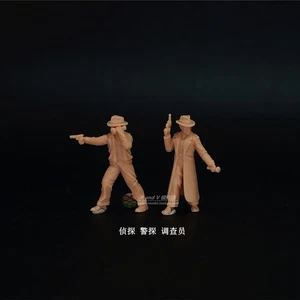 3D Printing 1/72 US Detective Investigator 2 Person Model Unpainted - Picture 1 of 1