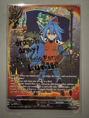 CARDFIGHT VANGUARD DRAGON WORLD FLAG (TASUKU RYUENJI) DZ-TB01/SFR02EN SFR - Image 1 of 4