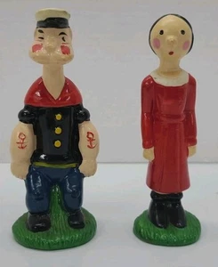 Vintage 50s Popeye and Olive Oyl Salt and Pepper Shakers - Picture 1 of 20
