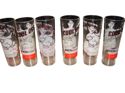 (6) Винтажные Стаканы Richardson Rootbeer Freeze Cool Off Стаканы Белый Медведь Изящные - Изображение 1 из 4