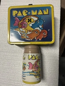 Pac-Man 1980 Lunch Box Vintage With Thermos,No Cup For Thermos - Picture 1 of 12