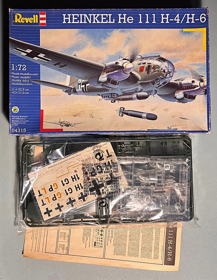 REVELL 04315 - HEINKEL He 111 H-4/H-6 - 1/72 PLASTIC KIT - Immagine 1 di 1