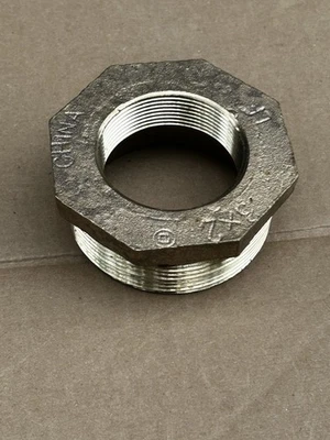 3” X 2”  NPT Brass Threaded Bushing Dielectric Lead Free Male X Female Thread - Image 1 of 4