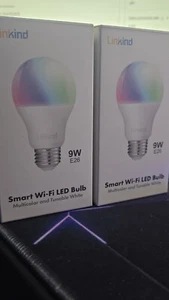 4 Linkind Smart WiFi LED Light Bulbs A19 E26 Multicolor RGB & Tunable White 9W - Picture 1 of 3