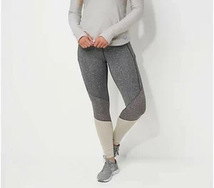 New Balance x Isaac Mizrahi Live! Color-Block Leggings - Carbon - Medium - Picture 1 of 9