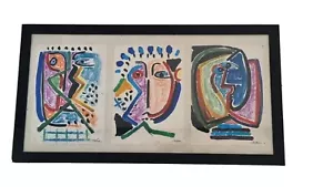 Painting oil modern abstract. Framed peinture huile encadrée moderne abstrait - Photo 1 sur 11