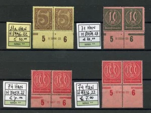 74261 GERMANY SERVICE STAMPS (DIENSTMARKE) PAIRS w/ HAN NUMBER - - Picture 1 of 7