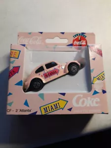 1994 EDOCAR PINK MALIBU ATLANTA COKE COCA COLA 1/64 SCALE VW BEETLE NEW IN BOX - Picture 1 of 1