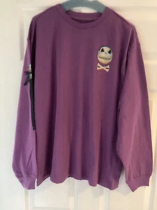 BNWOT New Disney Nightmare Before Christmas Long Sleeved Purple Cotton Top - XL - Foto 1 di 6