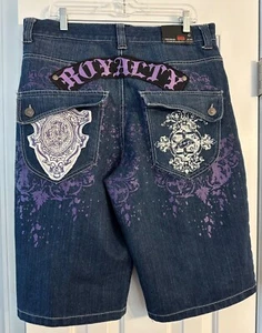 Y2k Raw Blue Jeans Royalty Streetwear JNCO Style Jeans, Men's 36 - Picture 1 of 5