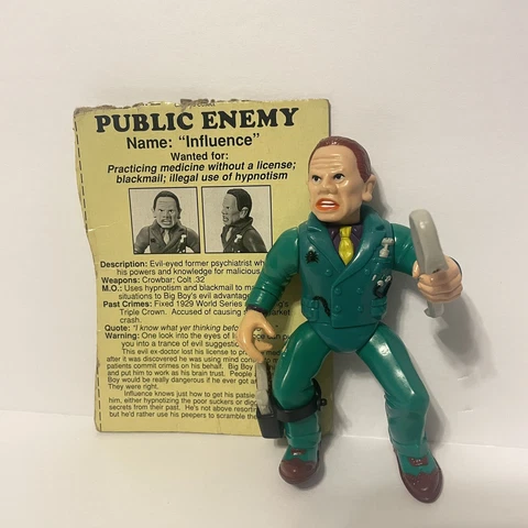 INFLUENCE Playmates Vintage Action Figure W Weapons Dick Tracy Complete Cover