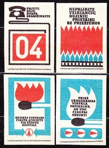 SU LTSR 1975 Matchbox Label #03-4 set, Follow the rules for using gas. - Imagen 1 de 1