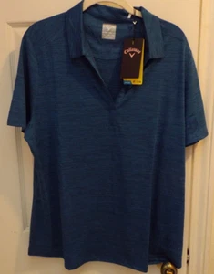 Camisa polo de golf de manga corta Callaway Opti-Dri XL Blueberry Pancake cuello en V - Imagen 1 de 7